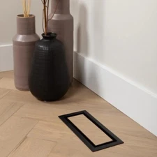 Aria Framed Floor Vent [Lite] 4x10 Black