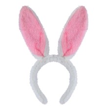 Easter Headband with Bunny Ears White / Pink Novelty Fancy Dress