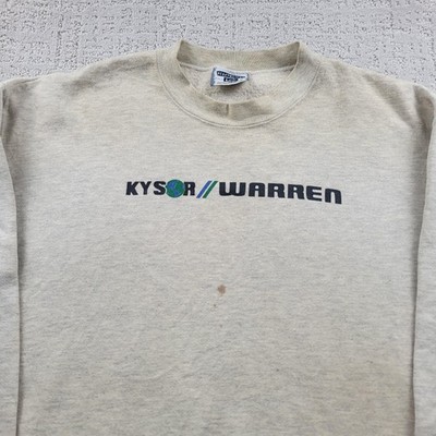 Vintage Lee Sweatshirt Mens XL Beige Heavyweight Kysor Warren Logo