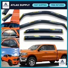In-Channel Window Visors Rain Guards for Dodge Ram 2500 3500 Crew Cab - Weather