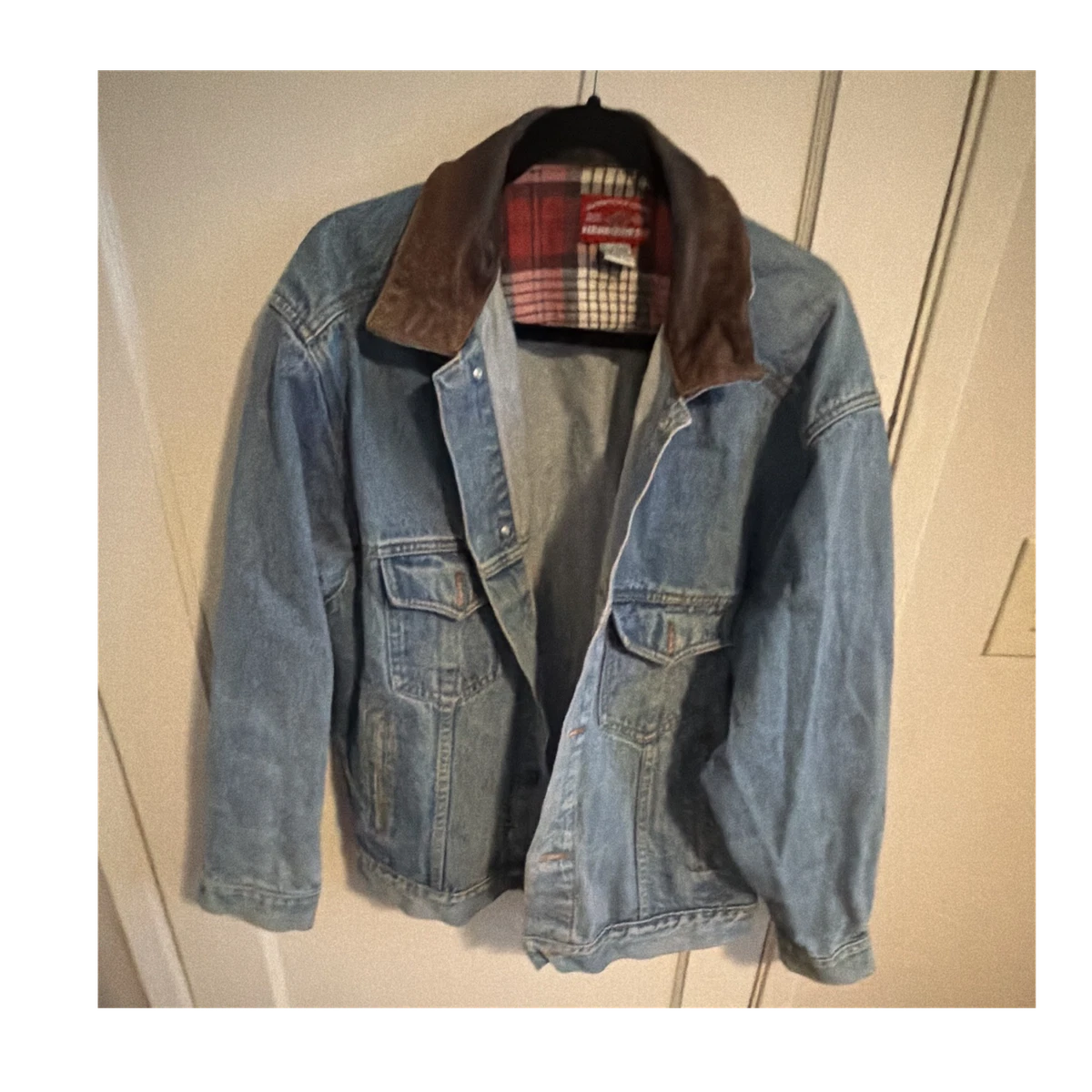 denim jacket leather collar products for sale | eBay