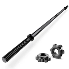 55" Weight Lifting Bar, 1" Standard Straight Barbell Bars for Weight lifting,...