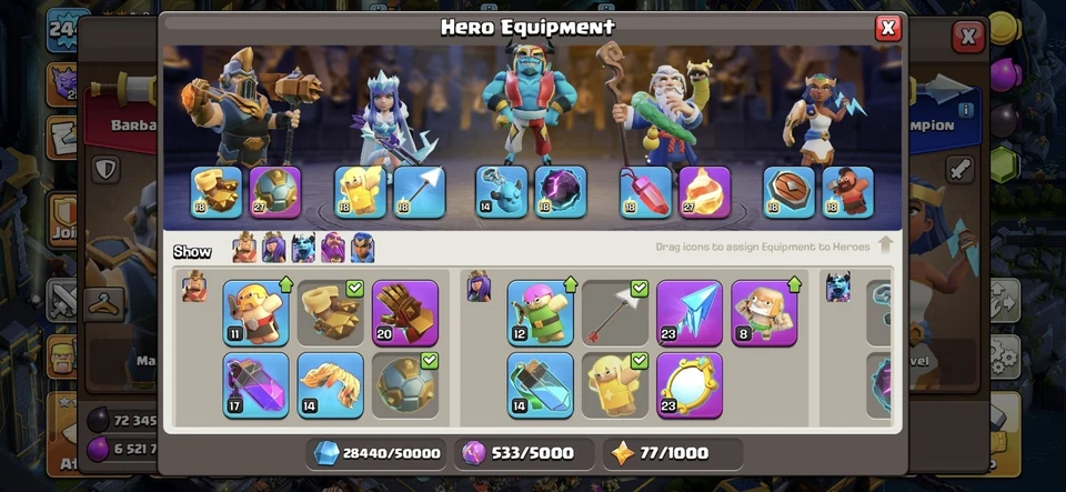 TH 17 244 lvl NEAR  MAX | 100-100-80-75-50 Heroes | 6 BUILDERS | CHEAP - Image 4 of 4