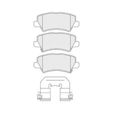 Satz Bremsbeläge Bremsklötze hinten für KIA Picanto 3 JA | 24296461