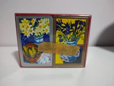 Vintage US Card Co Playing Cards 2 Decks Congress - Spring Floral Flowers Vase