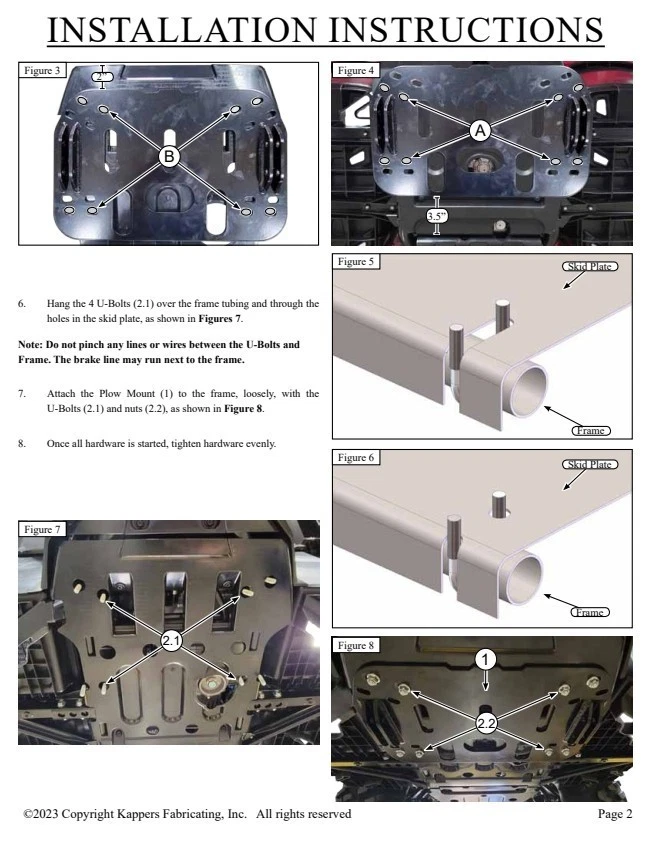KFI CF MOTO CFORCE 500 Snow Plow Mount Plate 2015-2026 106490 — 第 4/4 张图片