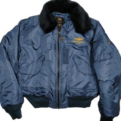Vintage Breitling Alpha Industries Type B-15 RC Flight Jacket Size