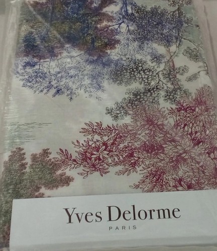 $815 Yves Delorme France NWT 3pc King Duvet Cover Set Parc 100% Cotton Batiste - Picture 5 of 8