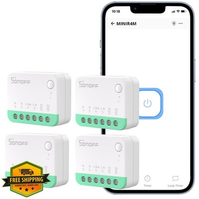 SONOFF MINIR4M Matter Smart Switch 4 Pack
