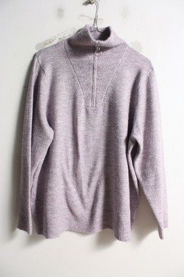 Bonmarche Damen Pullover mit hohem Reißverschluss - Flieder - Größe 20 (g15)