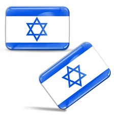 Israeli Flag 3D Silicone Gel Sticker – EU Made | F 78