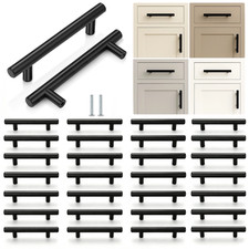 30 Pack 6 Inch Matte Black Stainless Steel T ...