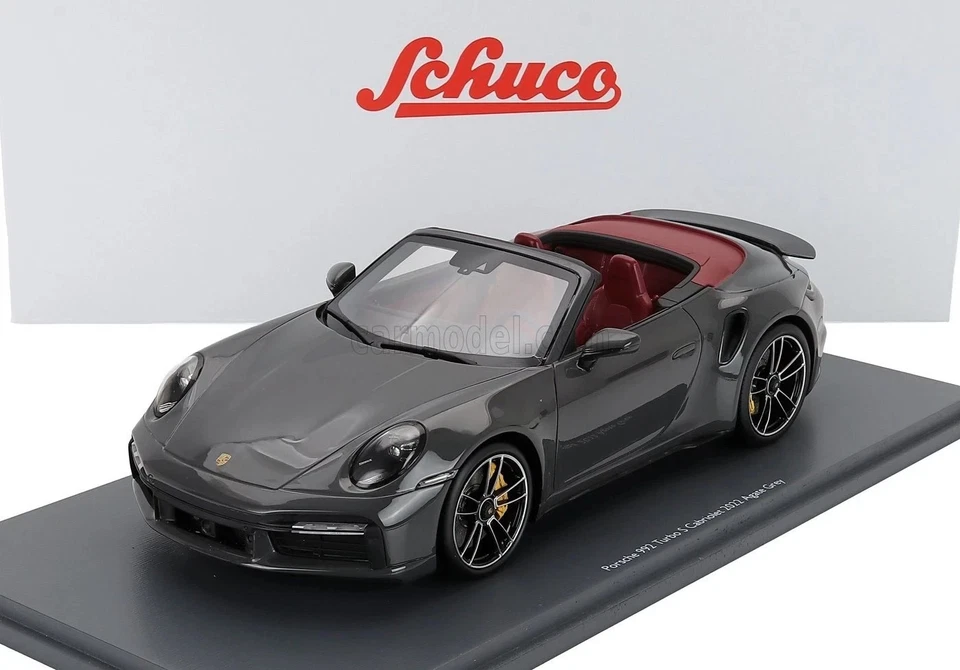 Schuco 18U00143 PORSCHE 992 Turbo S Cabriolet 2022 Agate Grey 1/18 - Photo 1/1