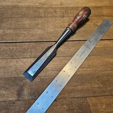 Vintage STANLEY NO. 750 Beveled Edge SOCKET Bench CHISEL • 1" ☆USA