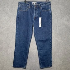 Womens Vigoss 31 Frankie Slim Straight Jeans Women's 28 Button Fly Distress NEW