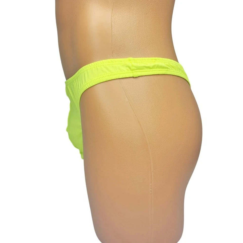 Tanga elástica para hombre ropa interior Chartreuse amarillo-verde spandex 9001 mediana Foto 3 de 4