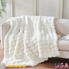 Luxurious Ultra Soft Faux Fur Sherpa Blanket Cozy Warm Throw All Seasons New