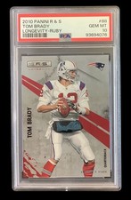 2010 rookies & stars #88 tom brady; red ruby /100 longevity PSA 10  (POP 4)