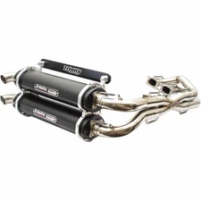 Trinity Racing Stage 5 Dual Exhaust System-Black Muffler for 2015 Polaris RZR