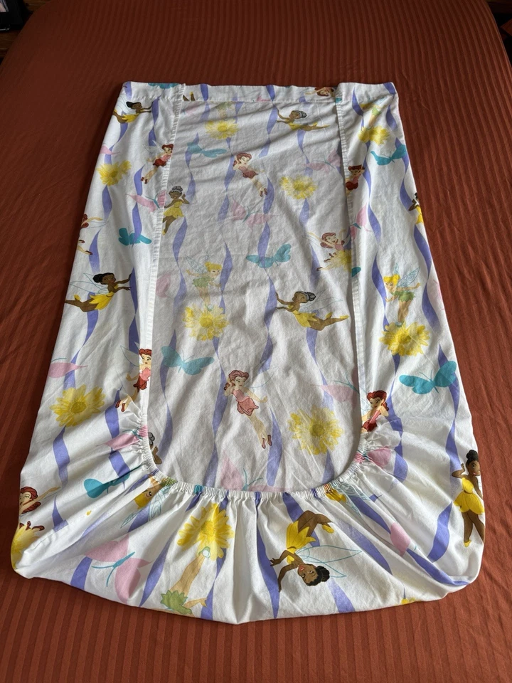 Sábana Cuna Top Campanilla De Colección con Fondo Elástico Disney Mezcla de Algodón Hadas Foto 3 de 4