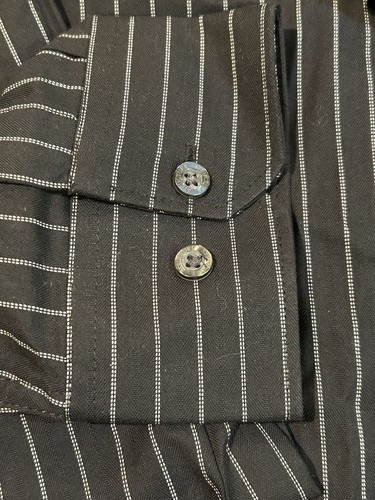 STRUCTURE Dress Shirt Mens XL Black Button-Up Modern Striped NWT - Picture 4 of 7