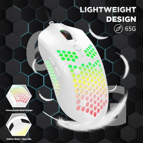 3 in 1 Wired Gaming Keyboard and Mouse Set,Rainbow LED Backlit,Mouse Pad,12K DPI - Picture 10 of 18