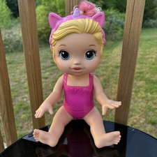 Baby Alive Glam Spa Baby Doll, Unicorn 12.8inch Waterplay Toy Blonde Hair