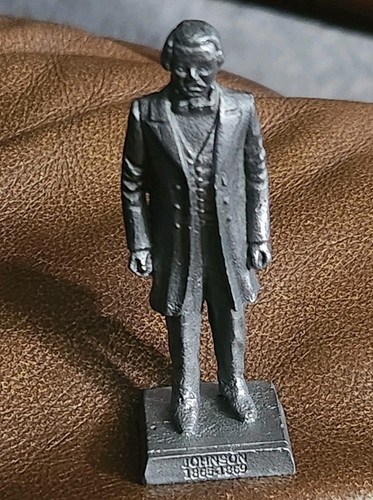 Solid Pewter Andrew Johnson 17th President  1865-1869 Figure 2-3/4" Tall