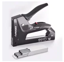 Metal Staple Gun Set with 1000-Pieces 3/8 in. Staple