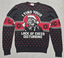 Star Wars Ugly Christmas Sweater Adult S Black Imperial Logo Holiday Pullover