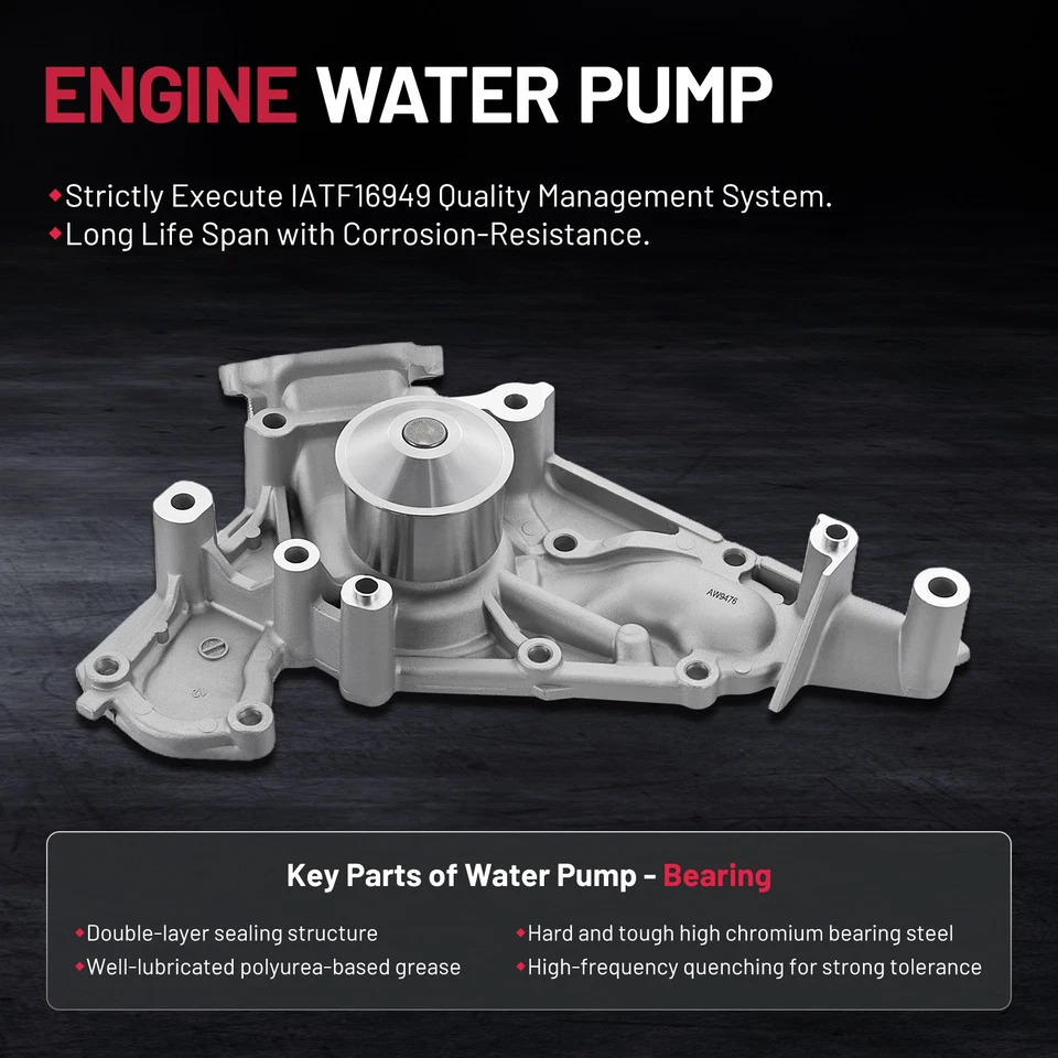 Engine Timing Belt Kit with Water Pump For Lexus LX470 1998-2004 4.7L V8 - Image 4 of 4