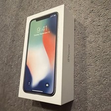 Apple iPhone X Silver 64GB Box Only No Phone   Original Retail Packaging