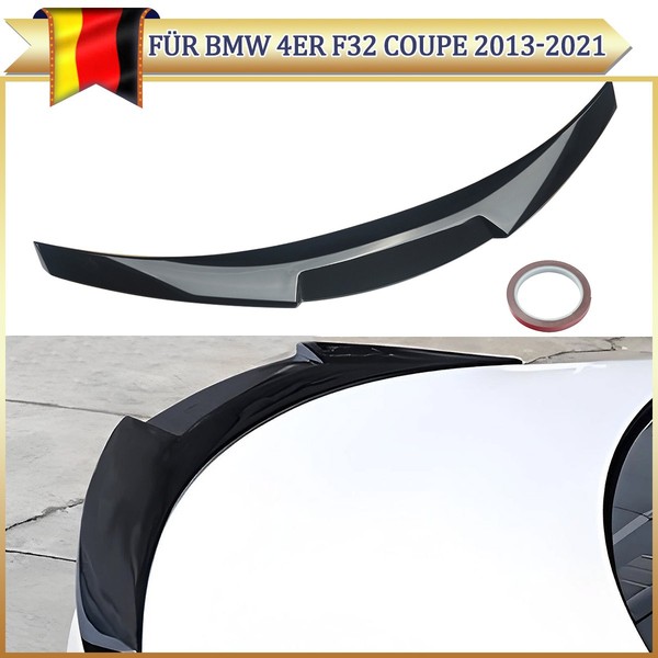 Spoiler Posteriore Stile M4 Labbro Per Bmw Serie 4 F32 Coupè 2013-2021 Nero Lucido Sport-image