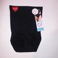 Assets by Spanx Shaping High Waist Panty Shaper Bottom Small Black Solid New