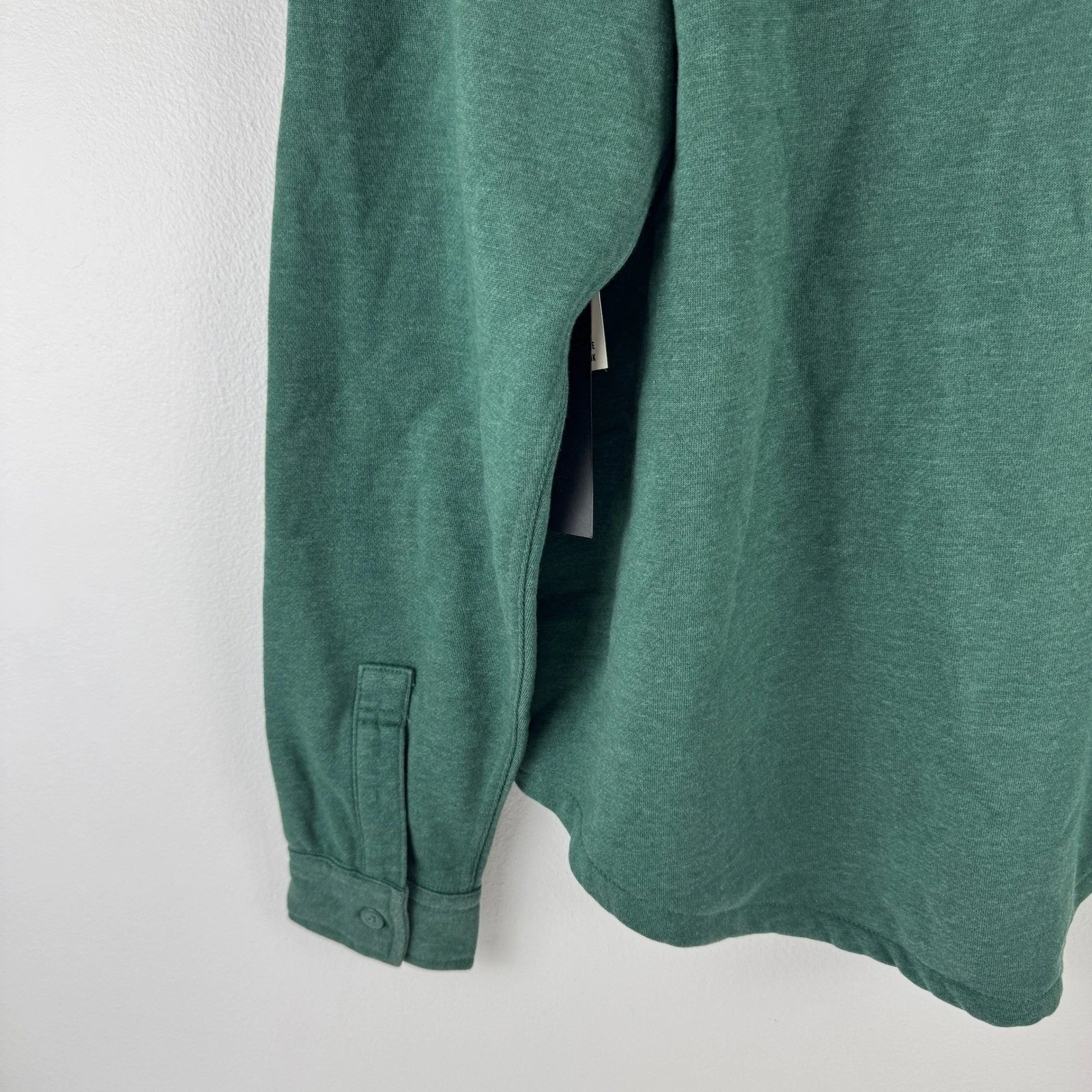 Lazer Mens Deep Emerald Green Fleece Shacket Button Front ML71219 New L image 13