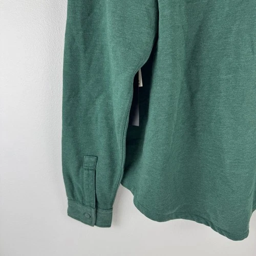 Lazer Mens Deep Emerald Green Fleece Shacket Button Front ML71219 New L image 13