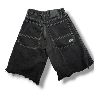 Vintage Y2K Kik Wear Black Cutoff Baggy Jean Shorts Size 28 | eBay