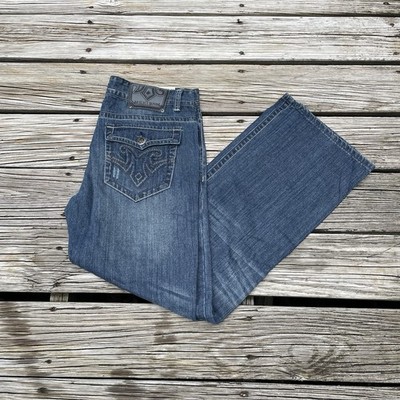 Vintage Y2K GOTH  GRUNGE  RAVE JNCO Style MEK DENIM MILTON  BLUE Jeans 36x34