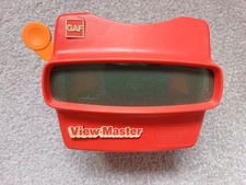 Vintage GAF Viewmaster 3D Betrachter rot/oranger Griff. USA
