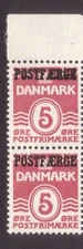 DENMARK 1942 Parcel Post Facit PF18 / AFA PF28 / Sc Q15 Unusually BOLD overprint