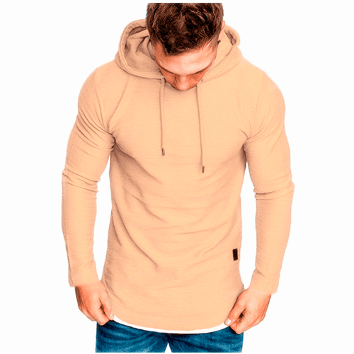Mens Muscle Hoodie Slim Fit Long Sleeve T-shirts Sports Gym Hooded Pullover Tops - Picture 7 of 17