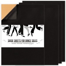 Caydo 4 Pieces Black Suede Sheets, Self Adhesive 7.8 Inch by 11.8 Inch,