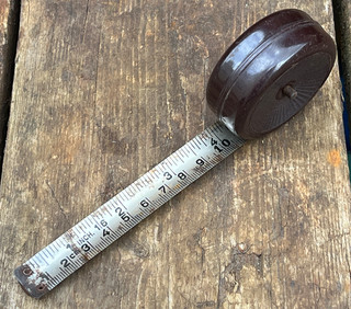 Vintage Advertising Bakelite Measuring Tape for MILLS SCAFFOLD Co. LTD.