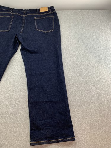 Mutual Weave Jeans Mens 48x32 Dark Wash Straight Leg Denim Classic Sturdy Pants - Picture 6 of 16