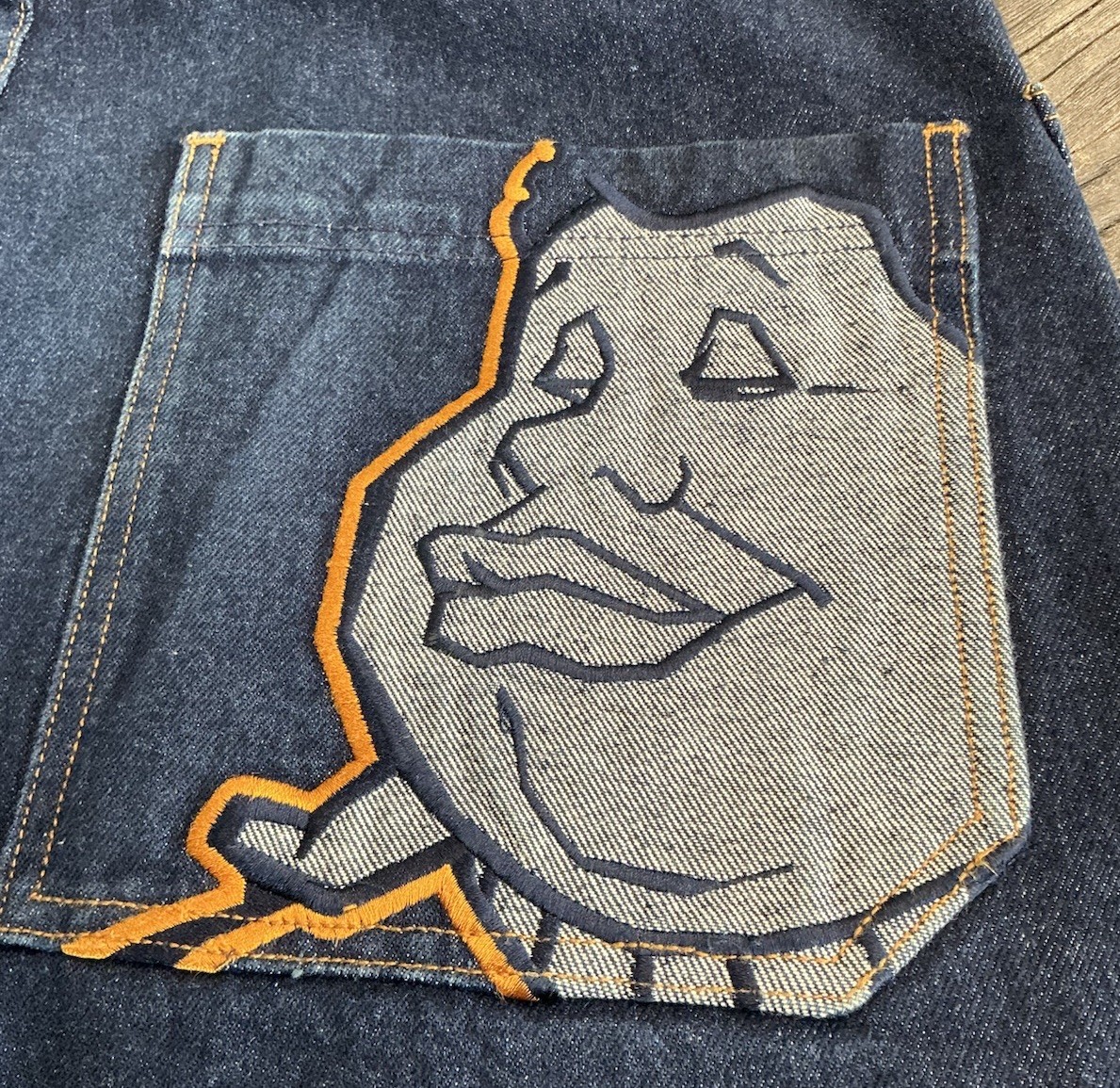 90'S FUBU Platinum Fat Albert Embroidered Dark Baggy Jeans