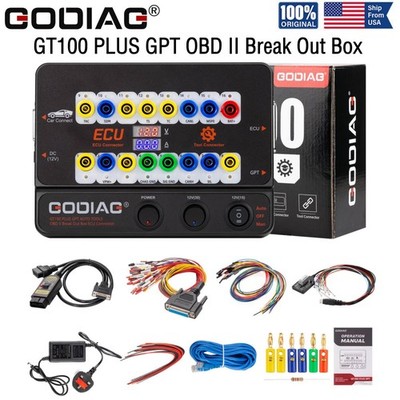 GODIAG GT100 PLUS GPT ENET DOIP 24V-12V OBD II Break Out Box E-CU Connector