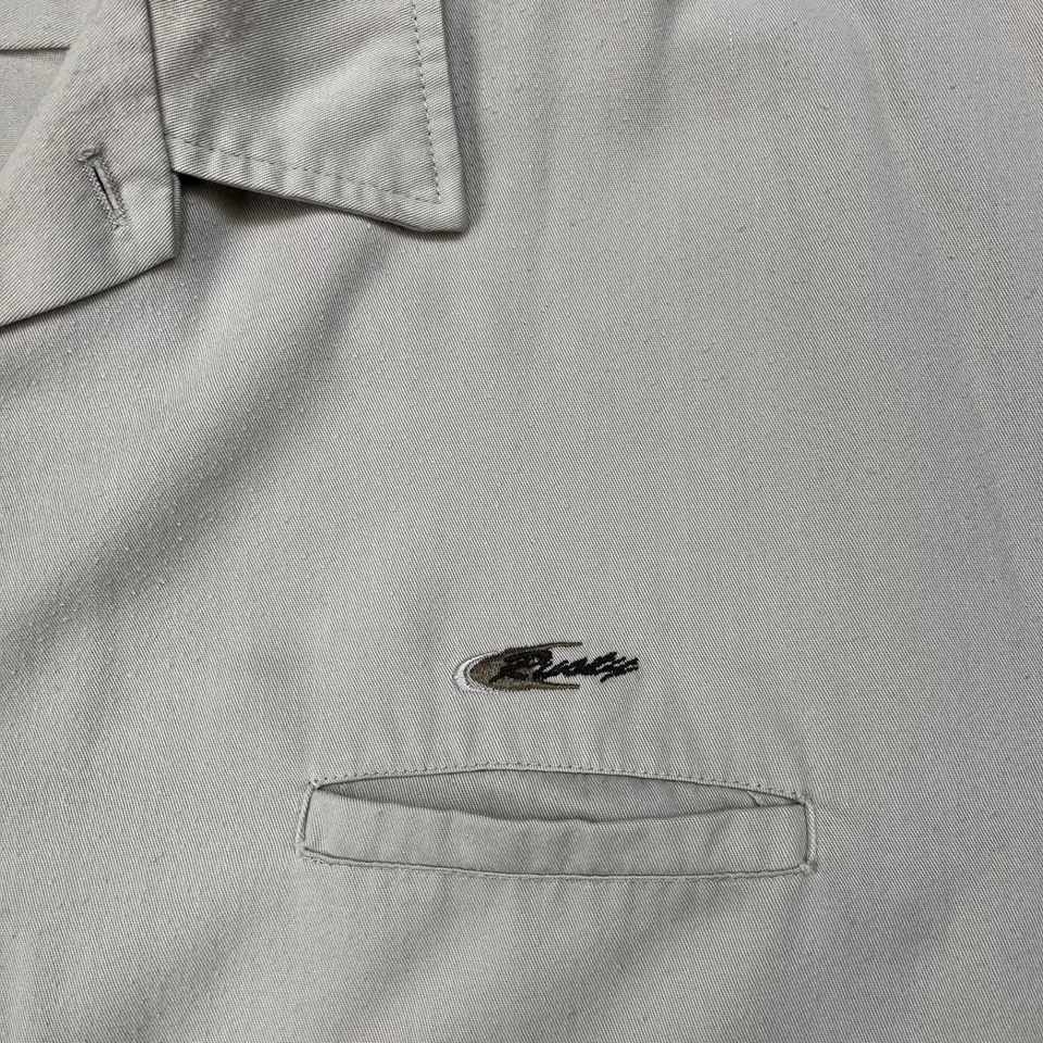 Camisa de campamento oxidada para hombre XL beige vintage surf años 90 surf abotonada clásica Foto 3 de 4