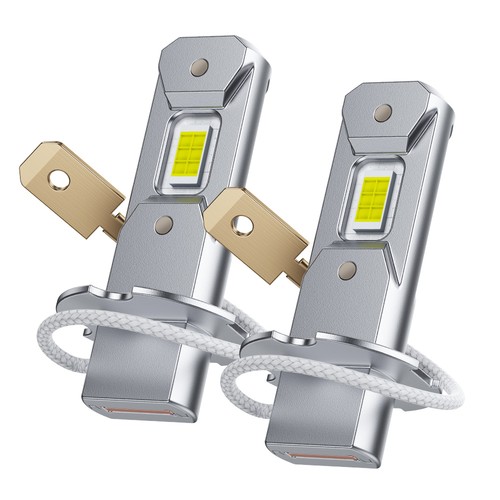 2Pcs H3 LED Fog Light Bulb Conversion Kit Super Bright Amber DRL Lamp 6000K 17W - Picture 10 of 11