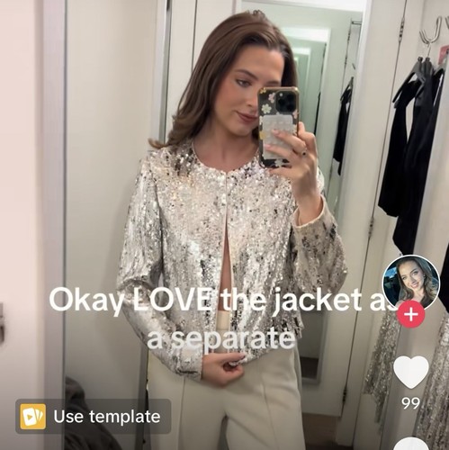Marks And Spencer Sequin Bolero Jacket Blazer Size 16 Champagne Bnwt - Picture 2 of 14