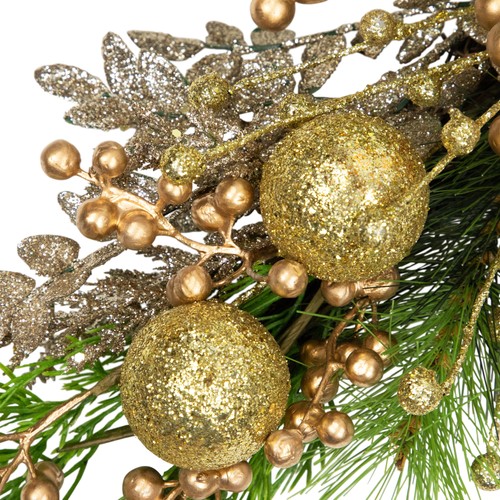 Northlight Kugel Ornamente und Beeren glitzernd künstlich Weihnachten Swag - 25" - Bild 8 von 9